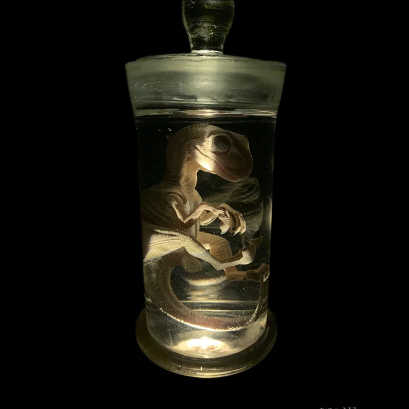 Embryo Glass Container  Jurassic World  T-Rex Tyrannosaurus Rex Draco Rex Dino Baby InGen Embryo Jar with Led lamp