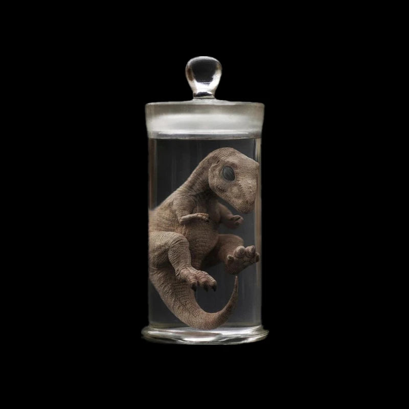 Embryo Glass Container  Jurassic World  T-Rex Tyrannosaurus Rex Draco Rex Dino Baby InGen Embryo Jar with Led lamp