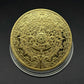 Mayan Commemorative Coin Pyramid Sundial Gold Coin