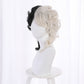 Masquerade Black White De Vil cosplay Hair Black White Small Short Curly Wig Wig Caps for Making Cosplay Hundred dalmatians