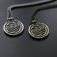 4 Elements Air Earth Fire Water White Lotus Elements Necklace Pendant Bronze Silver