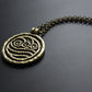 4 Elements Air Earth Fire Water White Lotus Elements Necklace Pendant Bronze Silver