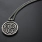 4 Elements Air Earth Fire Water White Lotus Elements Necklace Pendant Bronze Silver