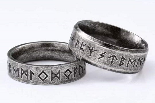 Odin Nordic Viking Amulet Rune Ring Norwegian Scandinavian 316L Stainless Steel Vikings Gothic Ring Men Ring Retro Punk Rock Ring Vintage