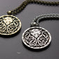 Necklace Antique Pendant Chain Bronze 925 Sterling silver plated