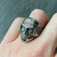 Skull Ring. Blood oath marker day of the dead. Harley Biker Ring. Silver. Skull mask ring. El Día de Muertos. Mandala Santa Muerte Sugar